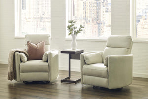 Stirling Power Recliner, ivory leather