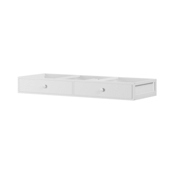 Maxtrix two drawer underbed storage unit, shown in white