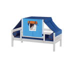 Load image into Gallery viewer, Maxtrix daybed in white with top tent (blue)
