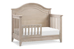 Load image into Gallery viewer, Beckett Rustic curved top crib, converted to toddler bed, in sandbar 
