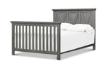 Load image into Gallery viewer, Emory crib converted to full size bed, shown in weathered charcoal 
