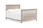 Load image into Gallery viewer, Beckett Rustic flat top crib, converted to full size bed, in sandbar
