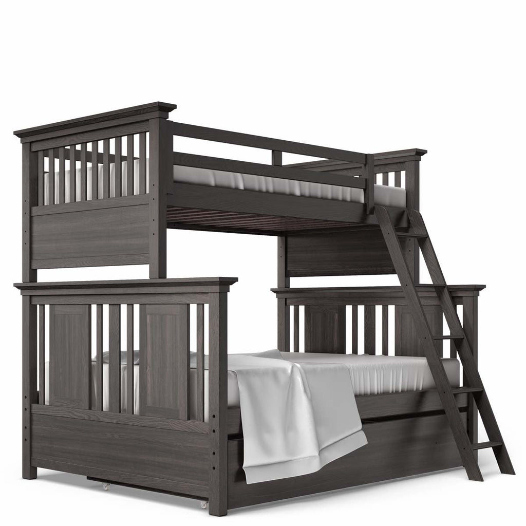 Karisma twin over full bunk bed, shown in grey