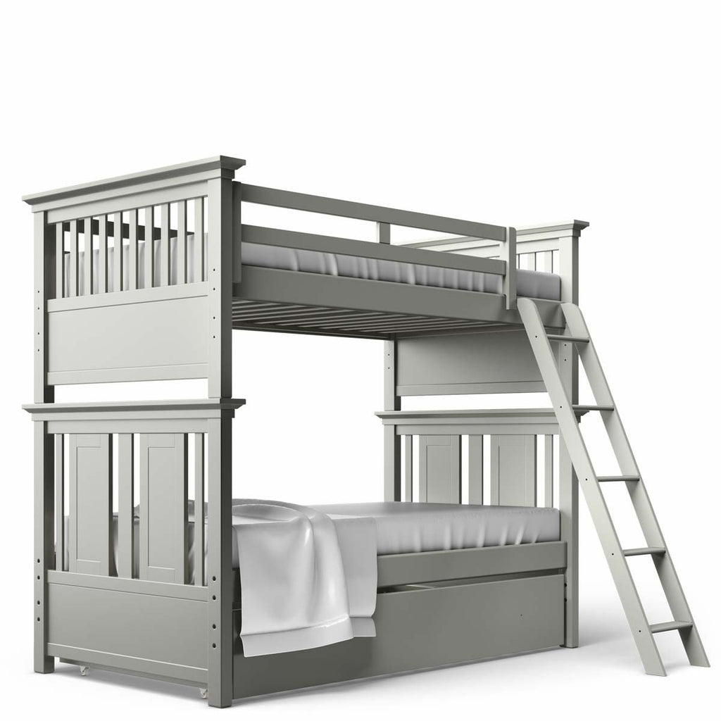 Karisma twin over twin bunk bed, shown in vintage grey