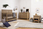 Load image into Gallery viewer, Emory Collection in driftwood (shown with crib, double dresser, &amp; nightstand)
