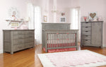 Load image into Gallery viewer, Lucca collection (crib, double dresser, &amp; chifforobe), shown in weathered grey
